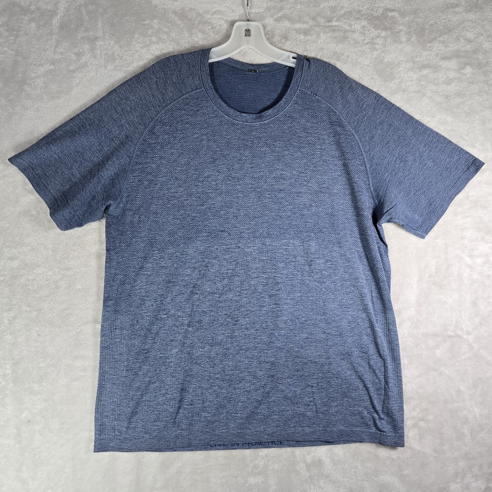 Lululemon Metal Vent Tech Shirt Mens Size 2XL XXL Heather Blue Short Sleeve
